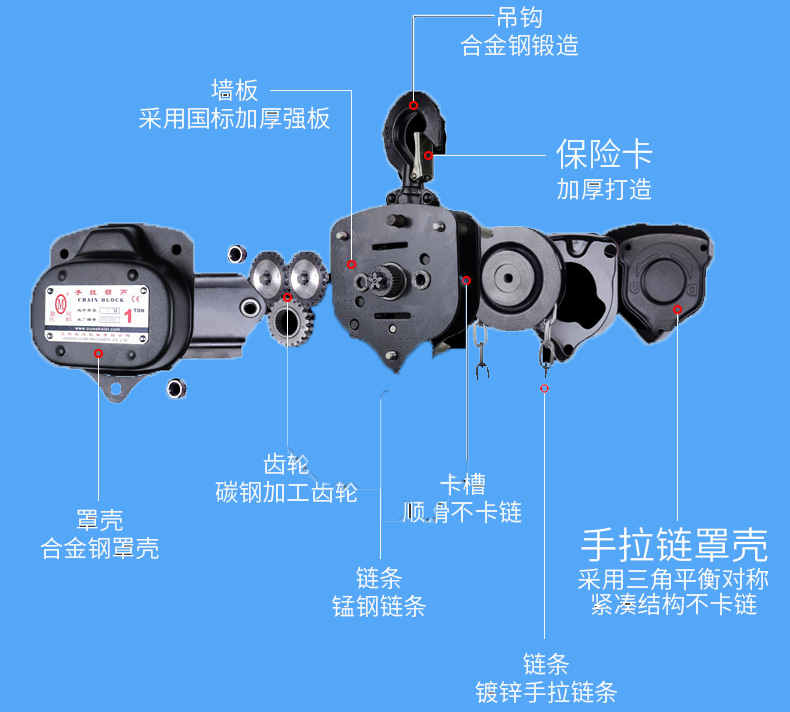 手拉葫蘆結(jié)構(gòu)圖及拆裝